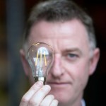 11/01/2016 *****NO FEE PHOTOS *****
The light bulb you loved has just been invented!  David Reynolds, Solus Head of Sales and Marketing at the launch of the new XCross Filament LED bulb.  Solus next generation LED bulb with XCrossTM filament design creates a compact 360 degree light source that looks and lights just like the old incandescent bulb.  It works just how you would expect it: instant light, using up to 87% less energy, with a natural, warm light and up to 15,000 hours lifespan.  Irish Company Solus are at the forefront of technology and lighting in Irish homes since electricity was first introduced in 1935 and supports 63 jobs in Ireland.PIC Collins Photos /Gareth Chaney
