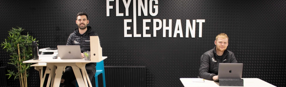 An Irish Flying Elephant takes off against the wind and all the odds…
