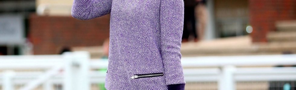 Vogue Williams raised the style stakes at Cheltenham with opulent tweed by Irish designer Catriona Hanly